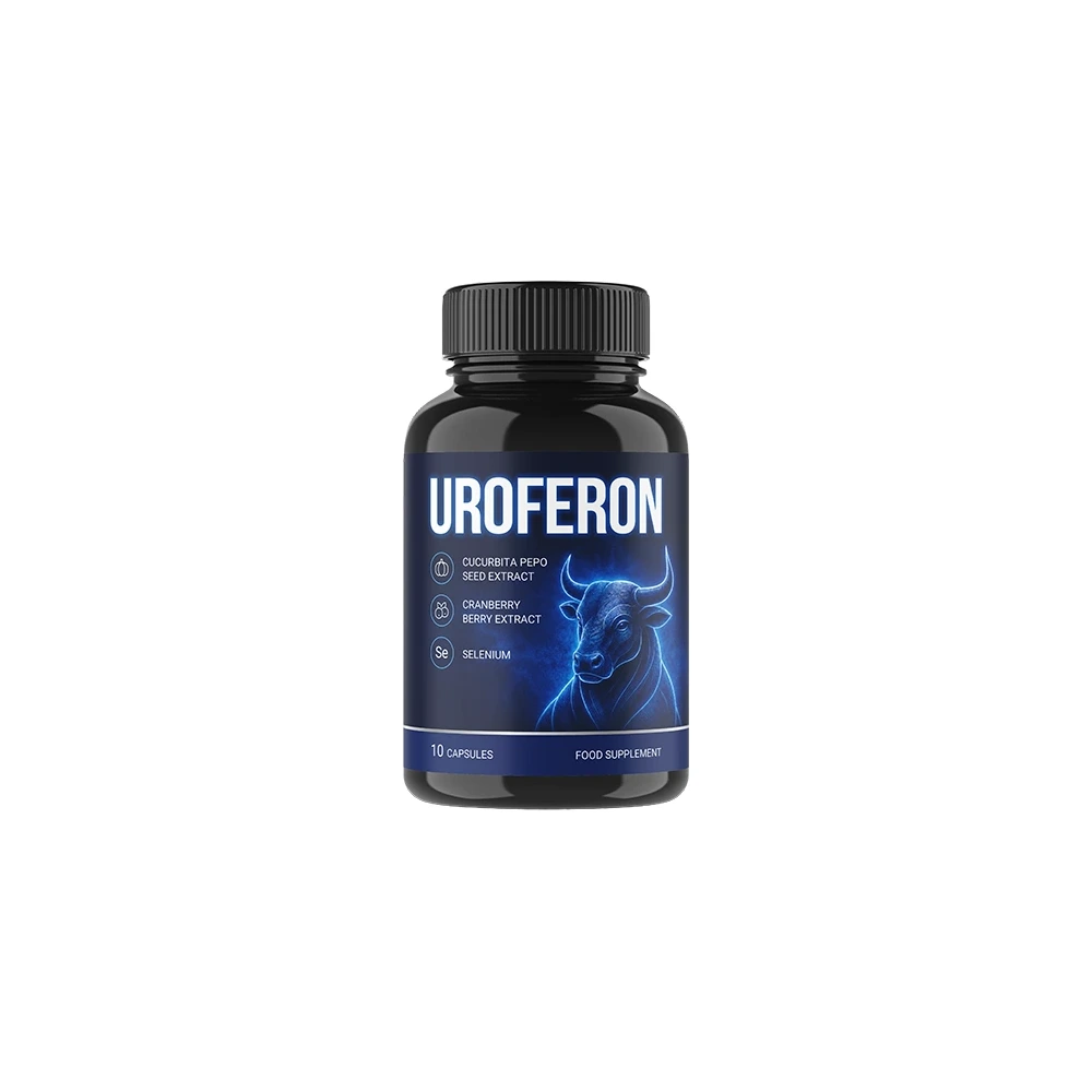 Uroferon, presentación en Cápsulas · Frasco de cápsulas